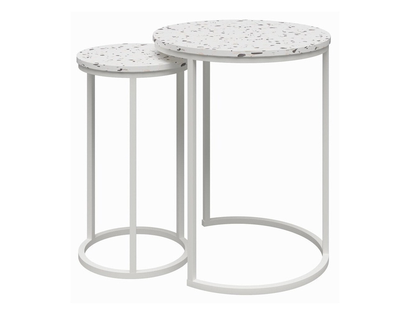 Conjunto de mesas CosmoLiving by Cosmopolitan 121 (Terazzo + Blanco)