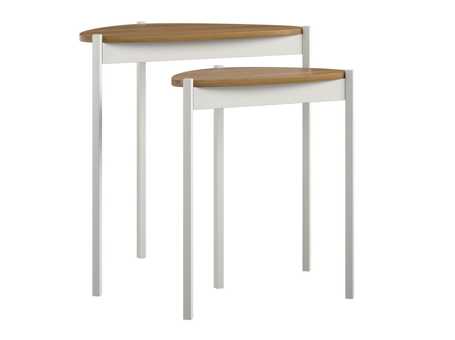 Conjunto de mesas Novogratz 154 (Blanco + Nogal)