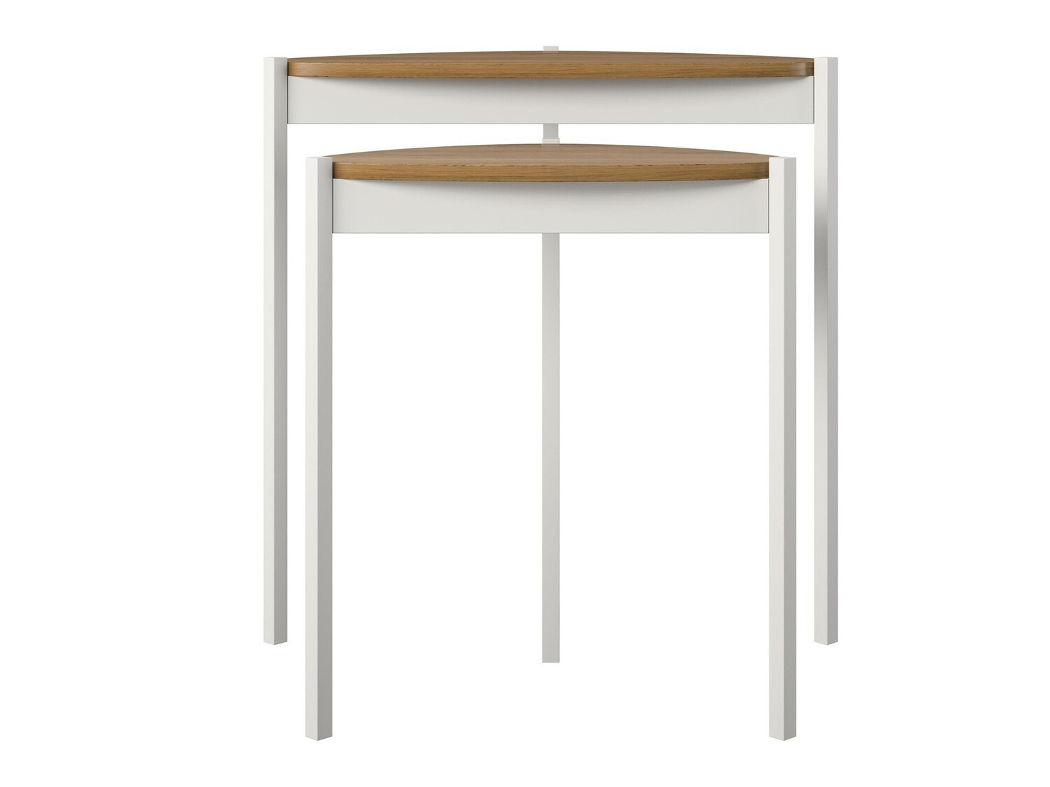 Conjunto de mesas Novogratz 154 (Blanco + Nogal)