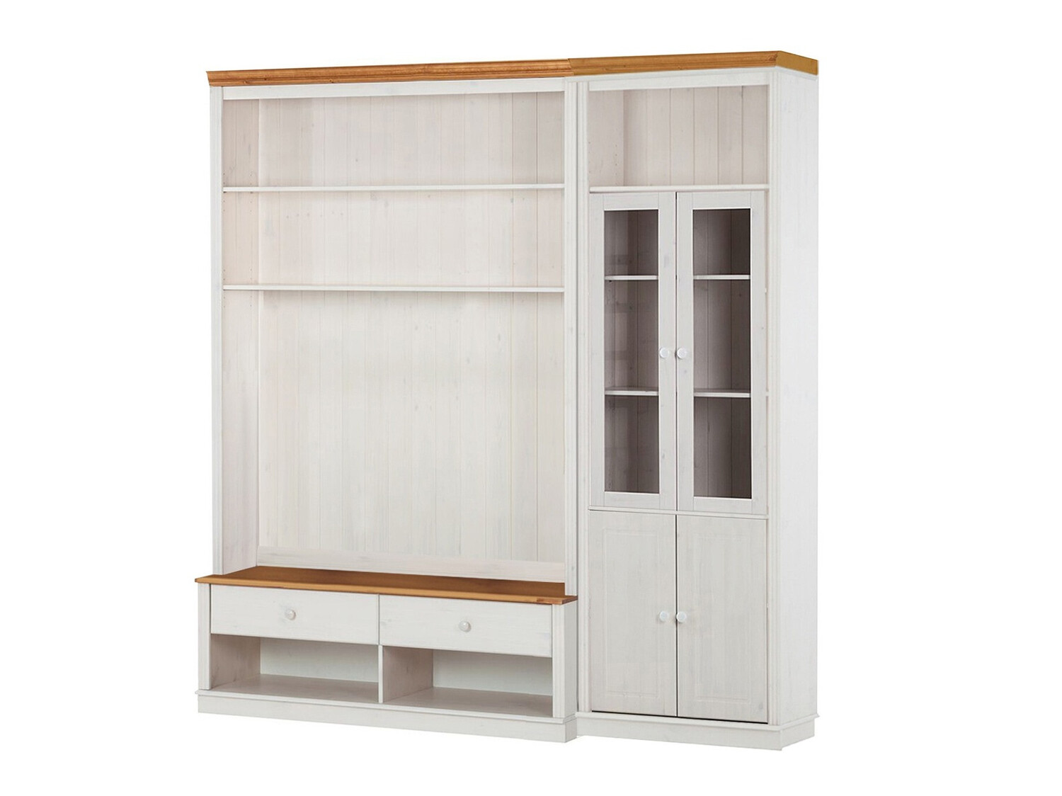 Conjunto de salón Saltoro 124 (Blanco + Miel de roble)