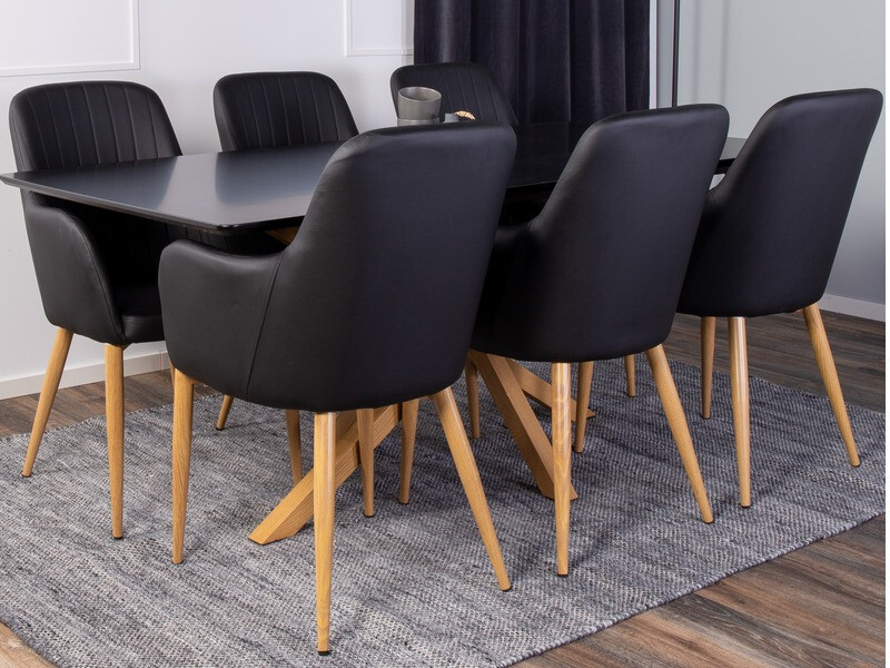 Mesa Dallas 193 (Negro + roble)