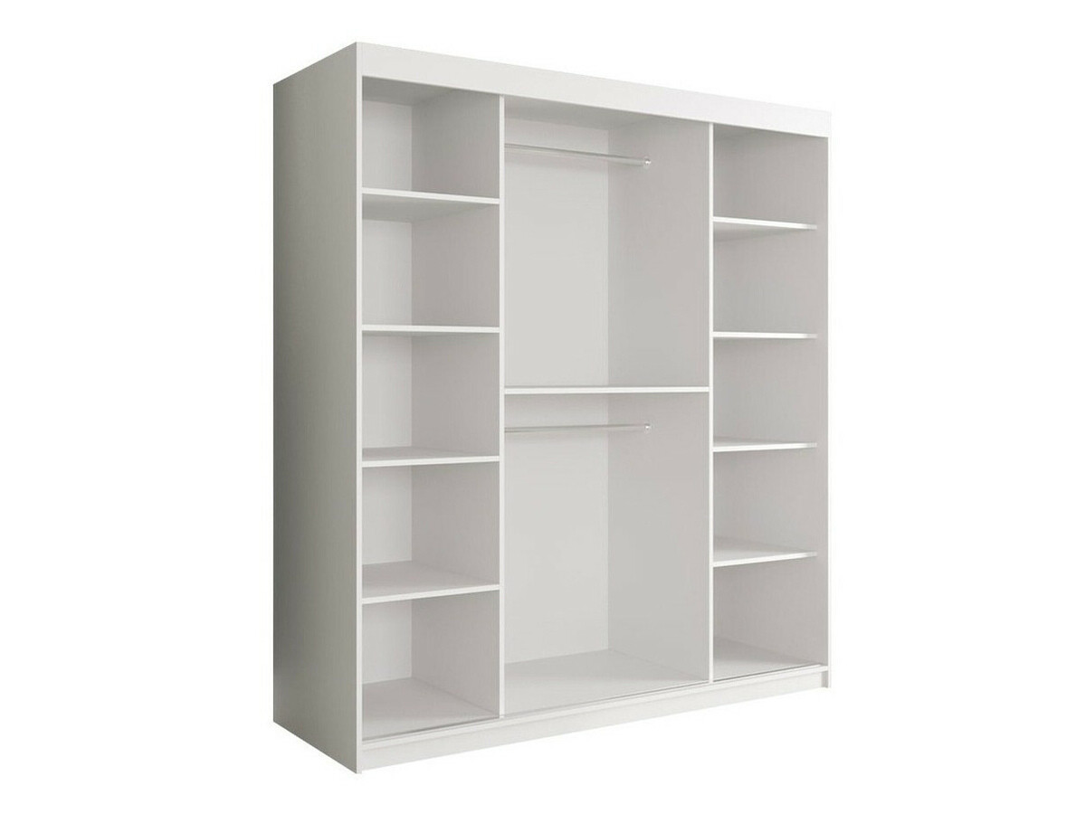 Armario Hartford 249 (Negro mate + Mármol blanco)