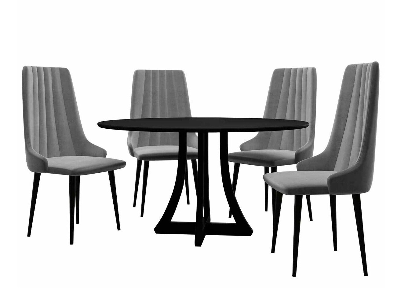 Conjunto de comedor Racine 135 (Negro)