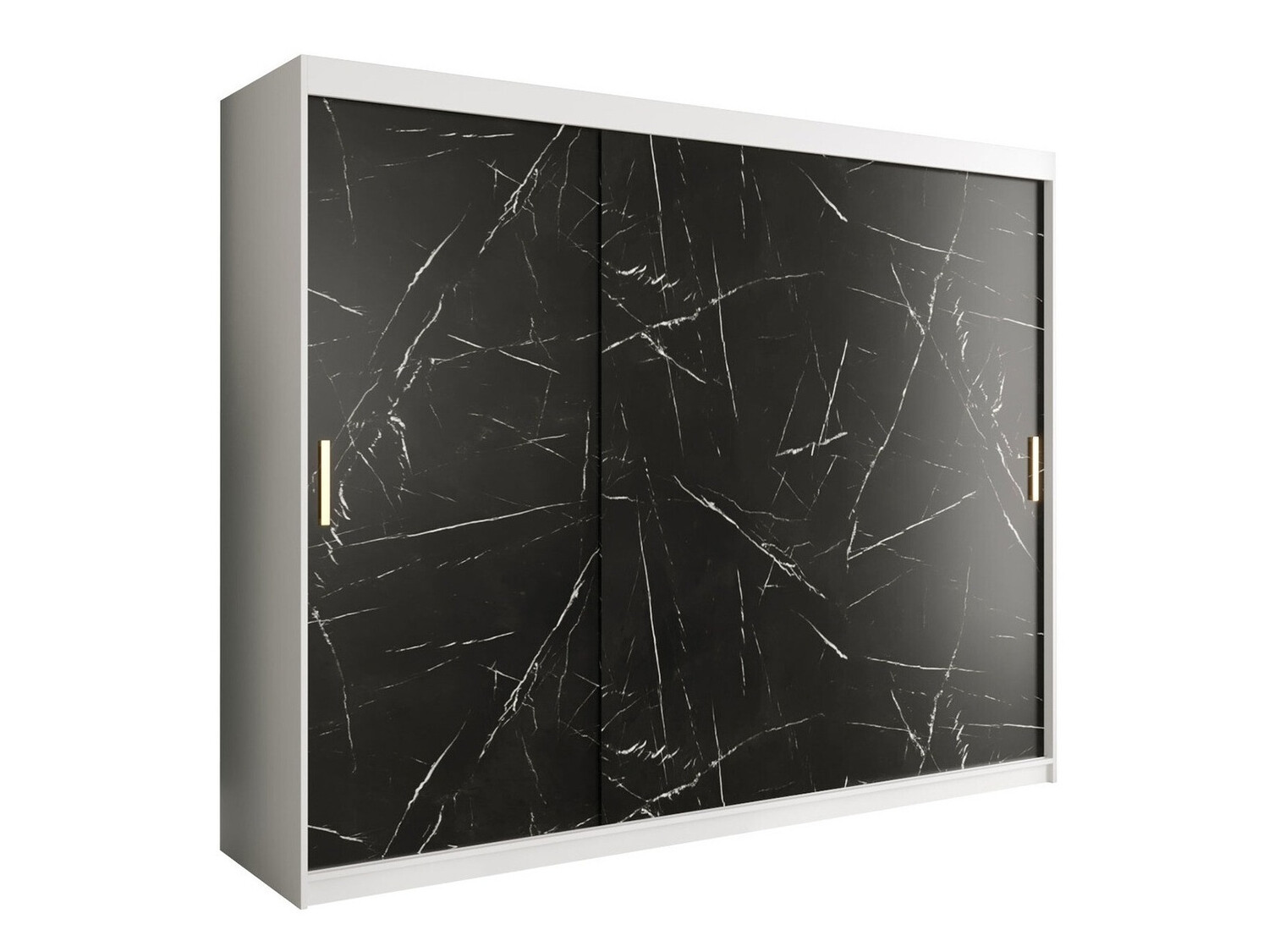 Armario Hartford 251 (Mate blanco + Mármol negro)