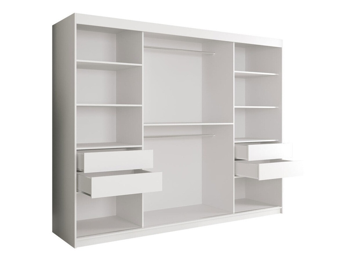 Armario Hartford 251 (Mate blanco + Mármol negro)