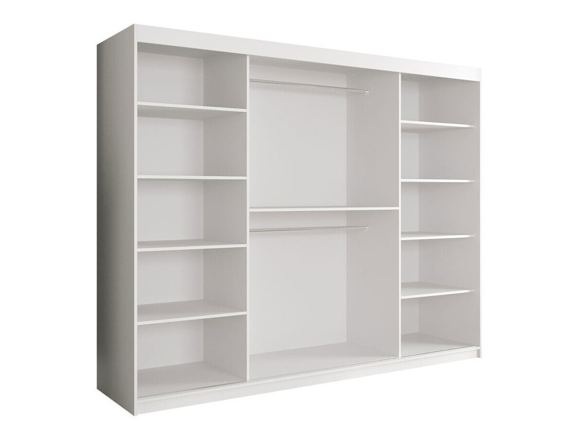 Armario Hartford 251 (Negro mate + Mármol blanco)