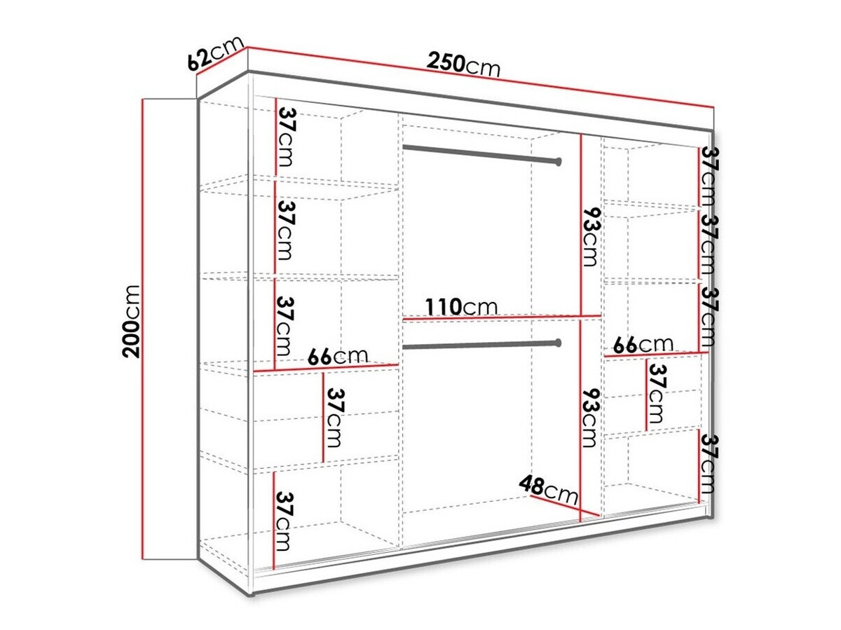 Armario Hartford 251 (Negro mate + Mármol blanco)