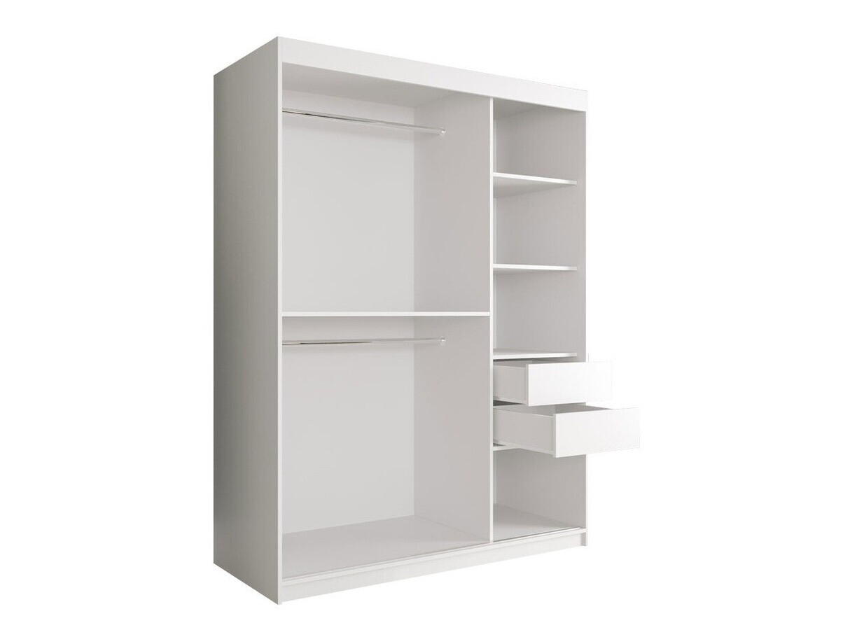 Armario Hartford 260 (Negro mate + Mármol negro)