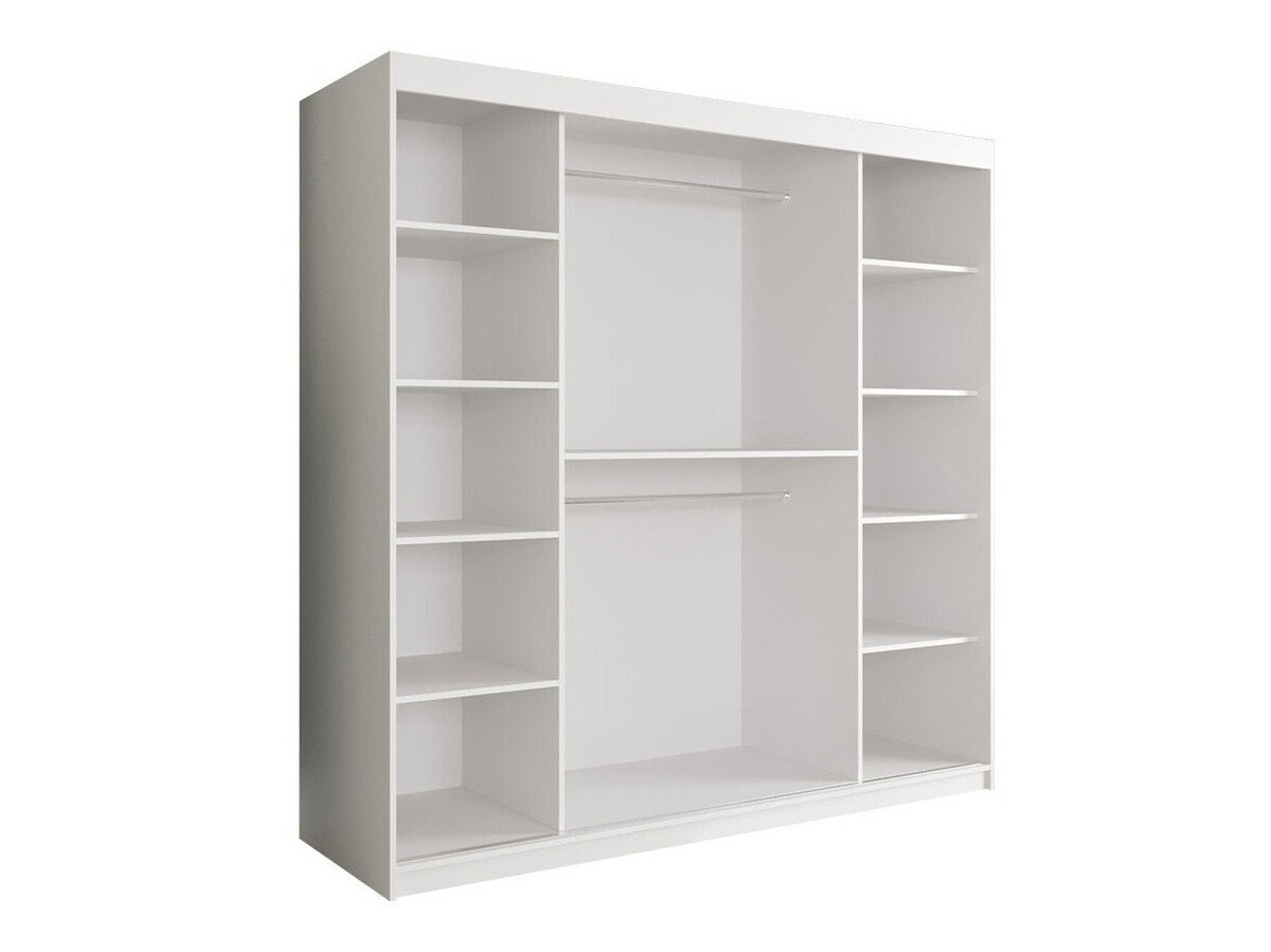 Armario Hartford 262 (Negro mate + Mármol blanco)