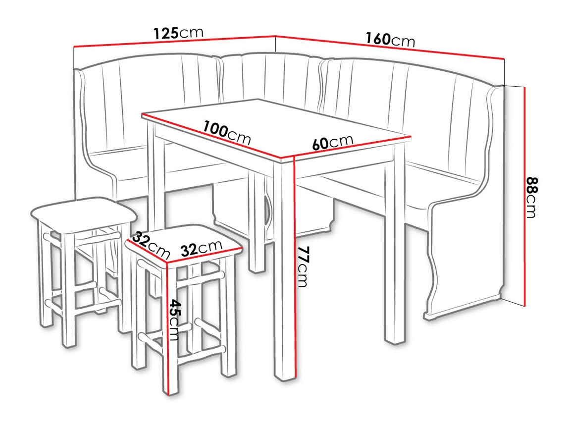 Banco esquinero Edmond 104