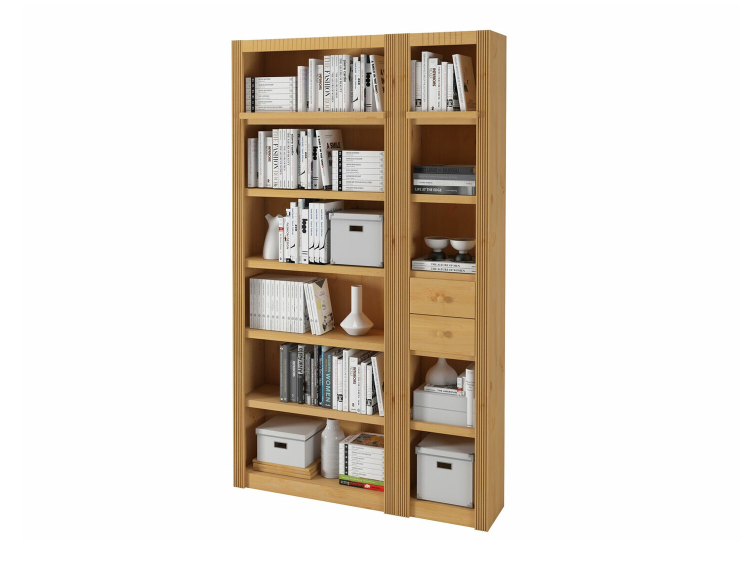 Conjunto de estantería Orlmara 105 (Pino)