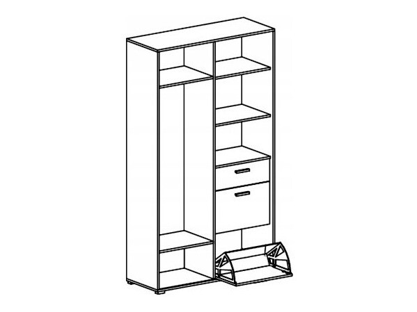 Conjunto de recibidor Omaha 107 (Roble Sonoma)