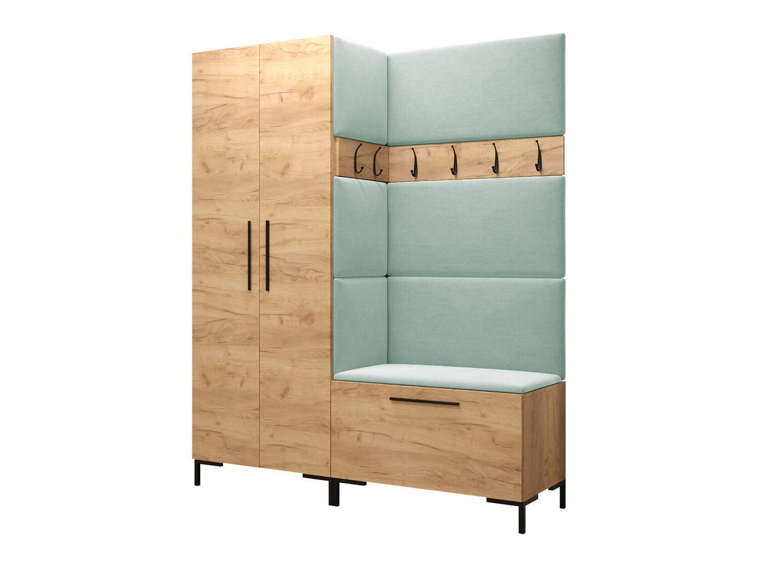 Conjunto para recibidor Tivsoa 100 (Craft roble)