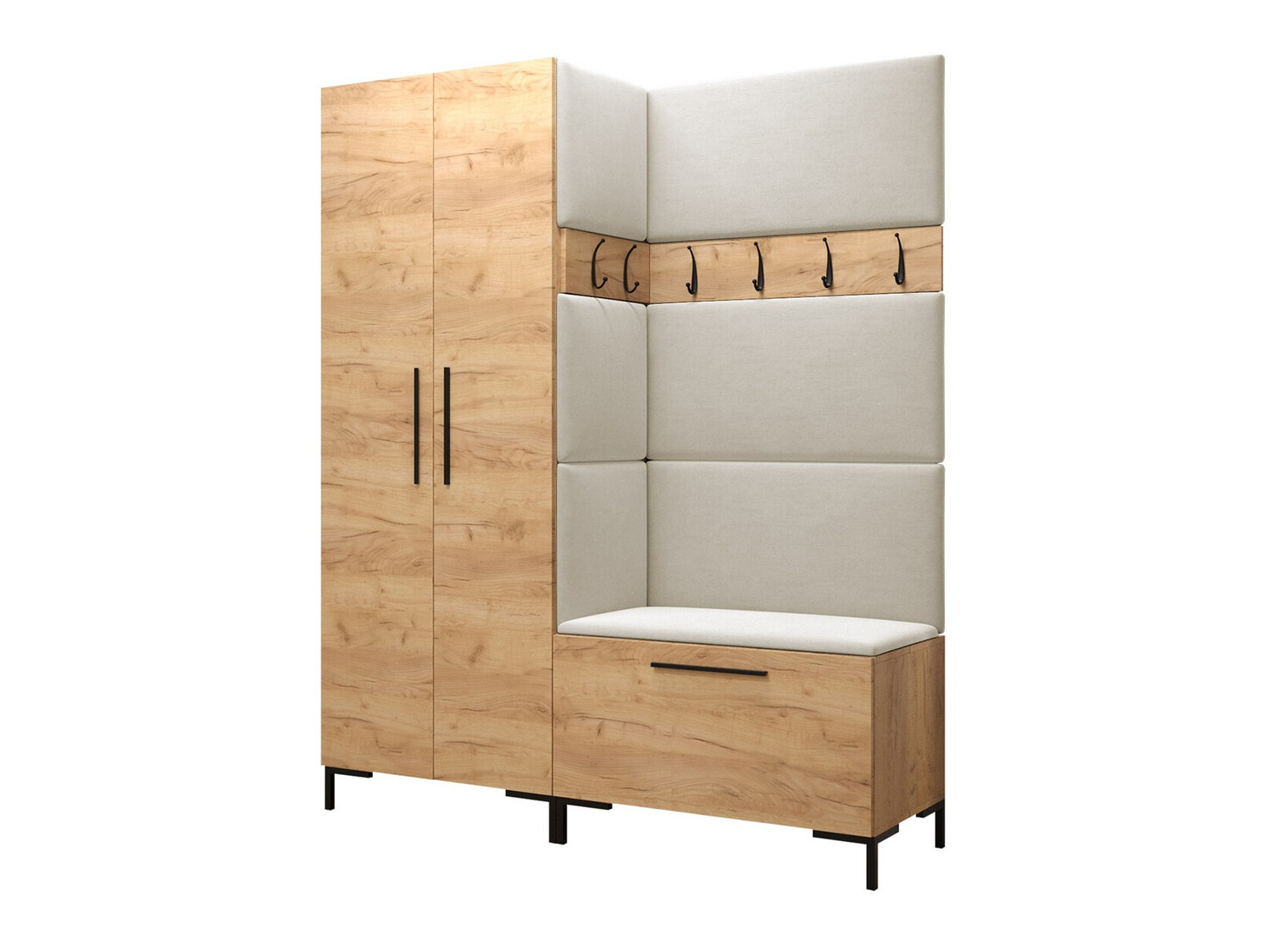 Conjunto para recibidor Tivsoa 100 (Craft roble)