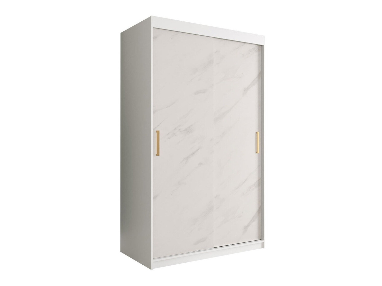 Armario Hartford 247 (Mate blanco + Mármol blanco)
