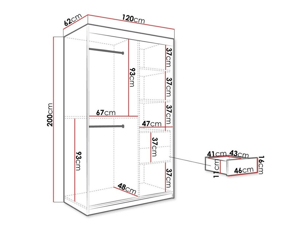 Armario Hartford 247 (Mate blanco + Mármol negro)