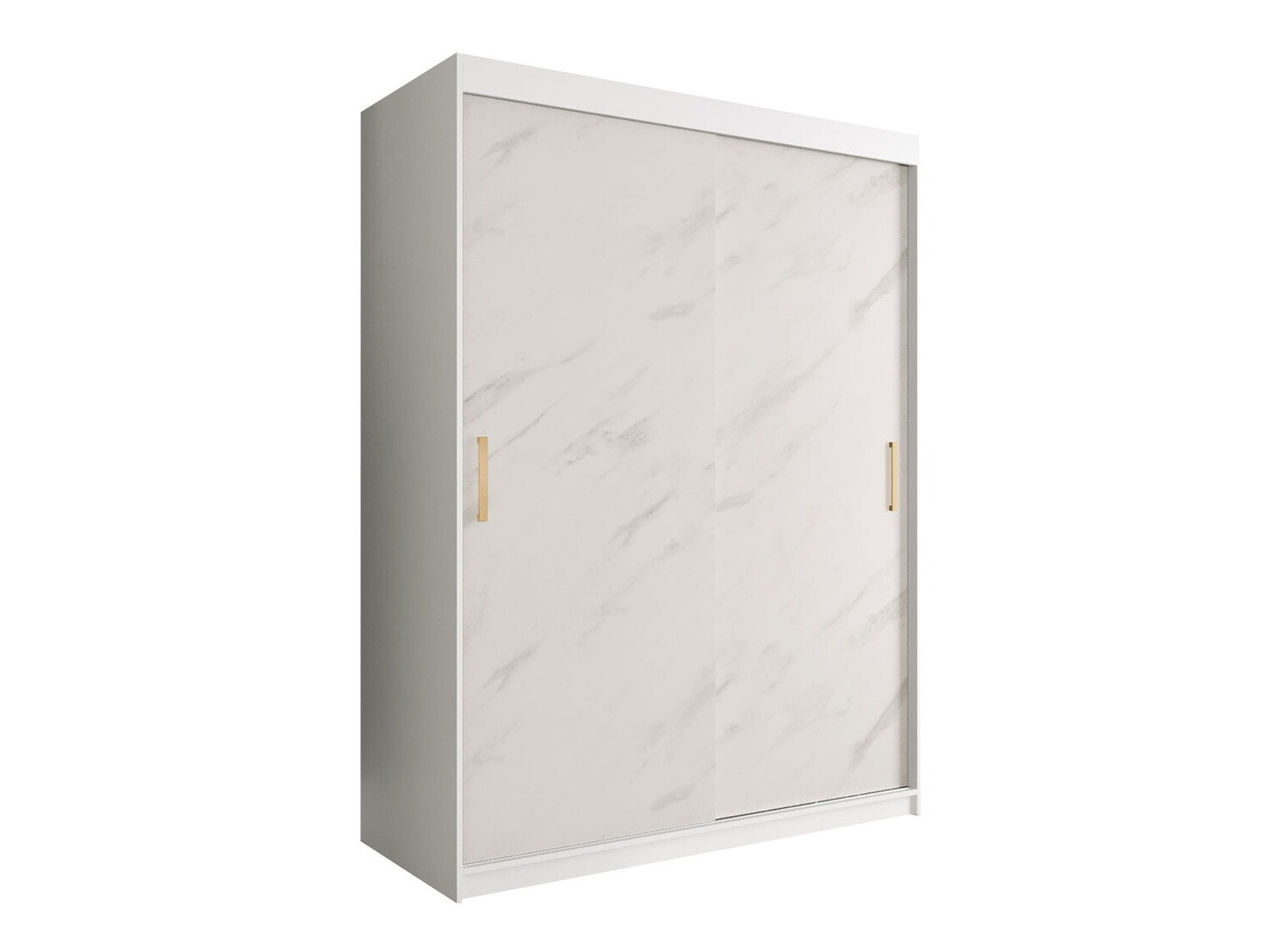Armario Hartford 248 (Mate blanco + Mármol blanco)