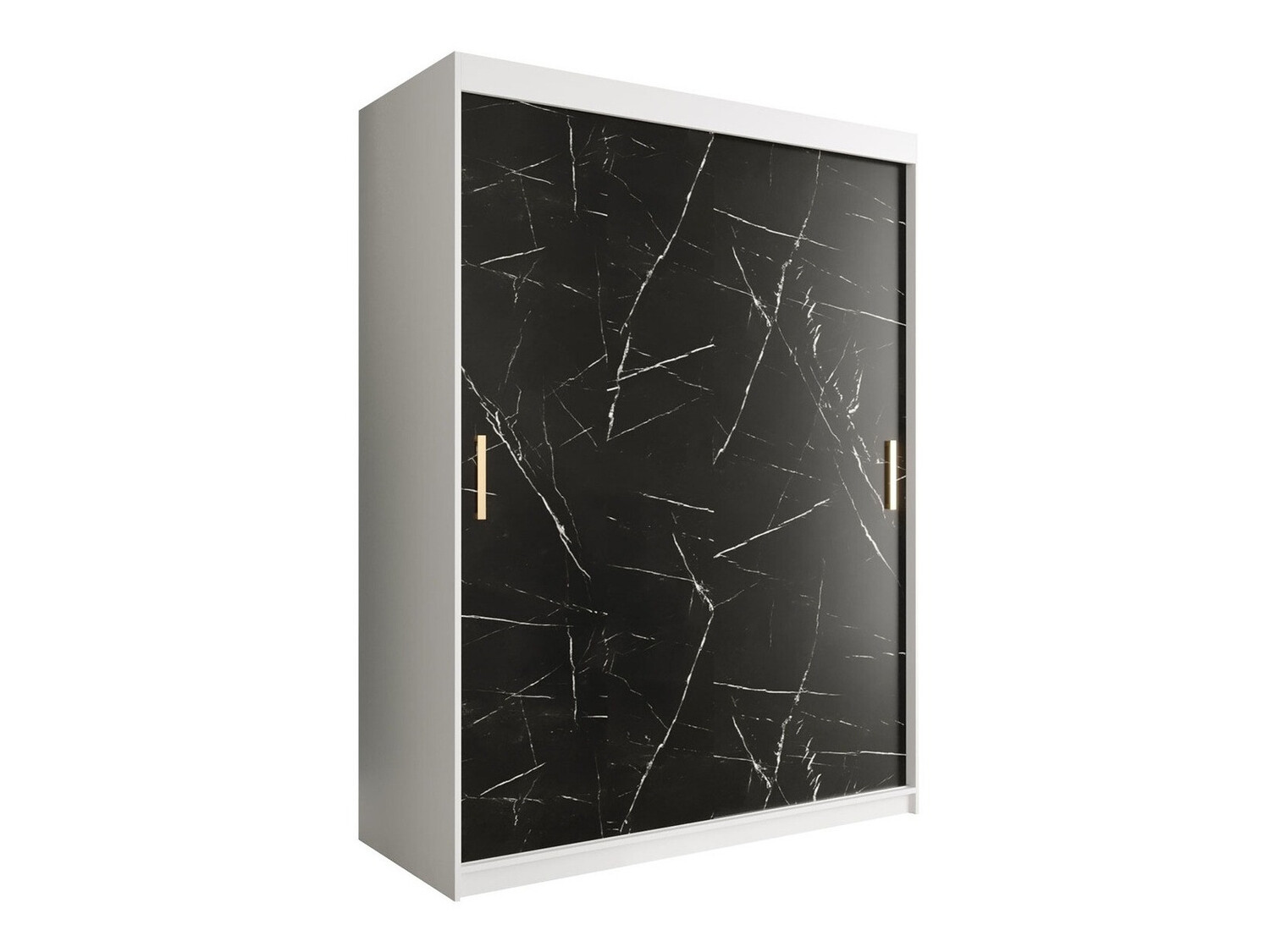 Armario Hartford 248 (Mate blanco + Mármol negro)