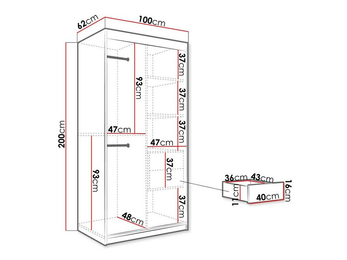 Armario Hartford 252 (Mate blanco + Mármol negro)