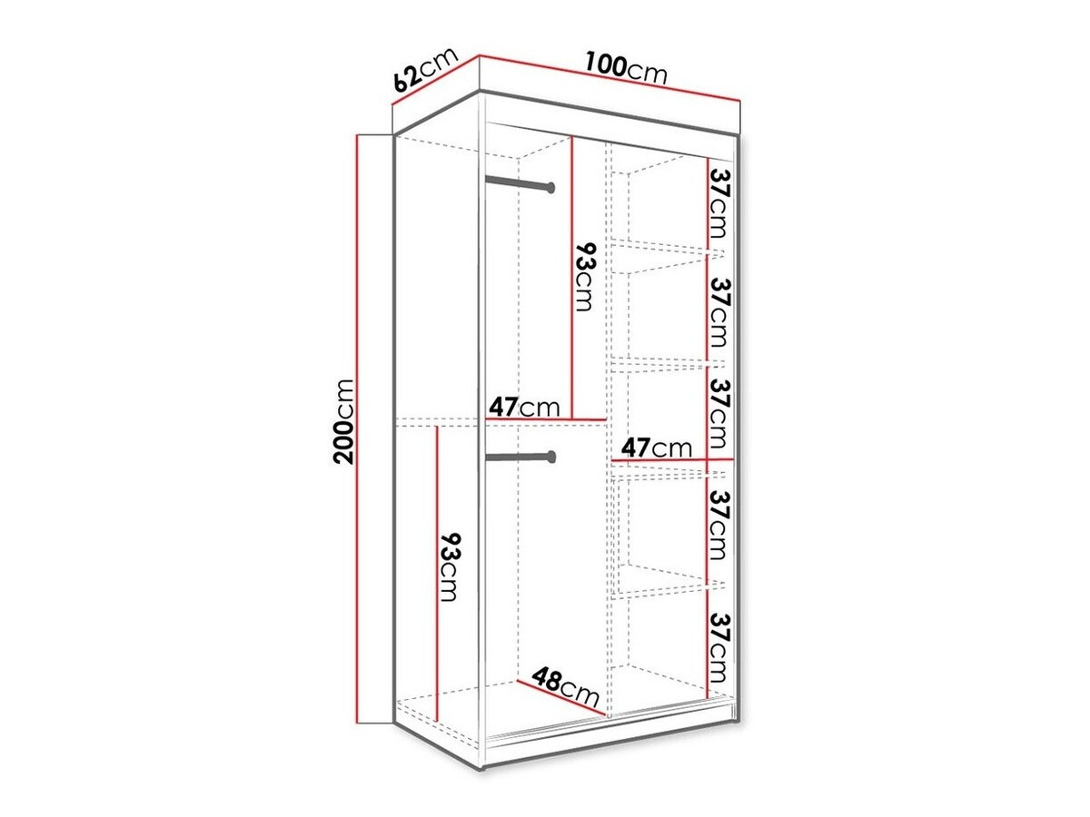 Armario Hartford 252 (Negro mate + Mármol blanco)