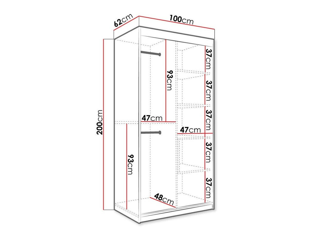 Armario Hartford 252 (Negro mate + Mármol negro)