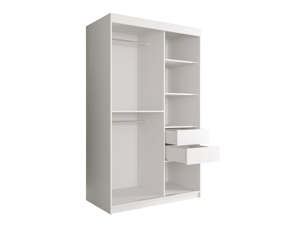 Armario Hartford 253 (Negro mate + Mármol blanco)