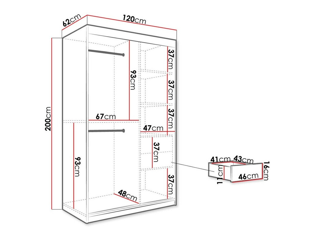Armario Hartford 253 (Negro mate + Mármol blanco)