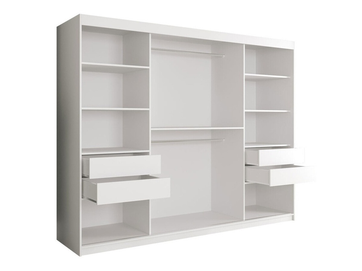 Armario Hartford 257 (Mate blanco + Mármol blanco)