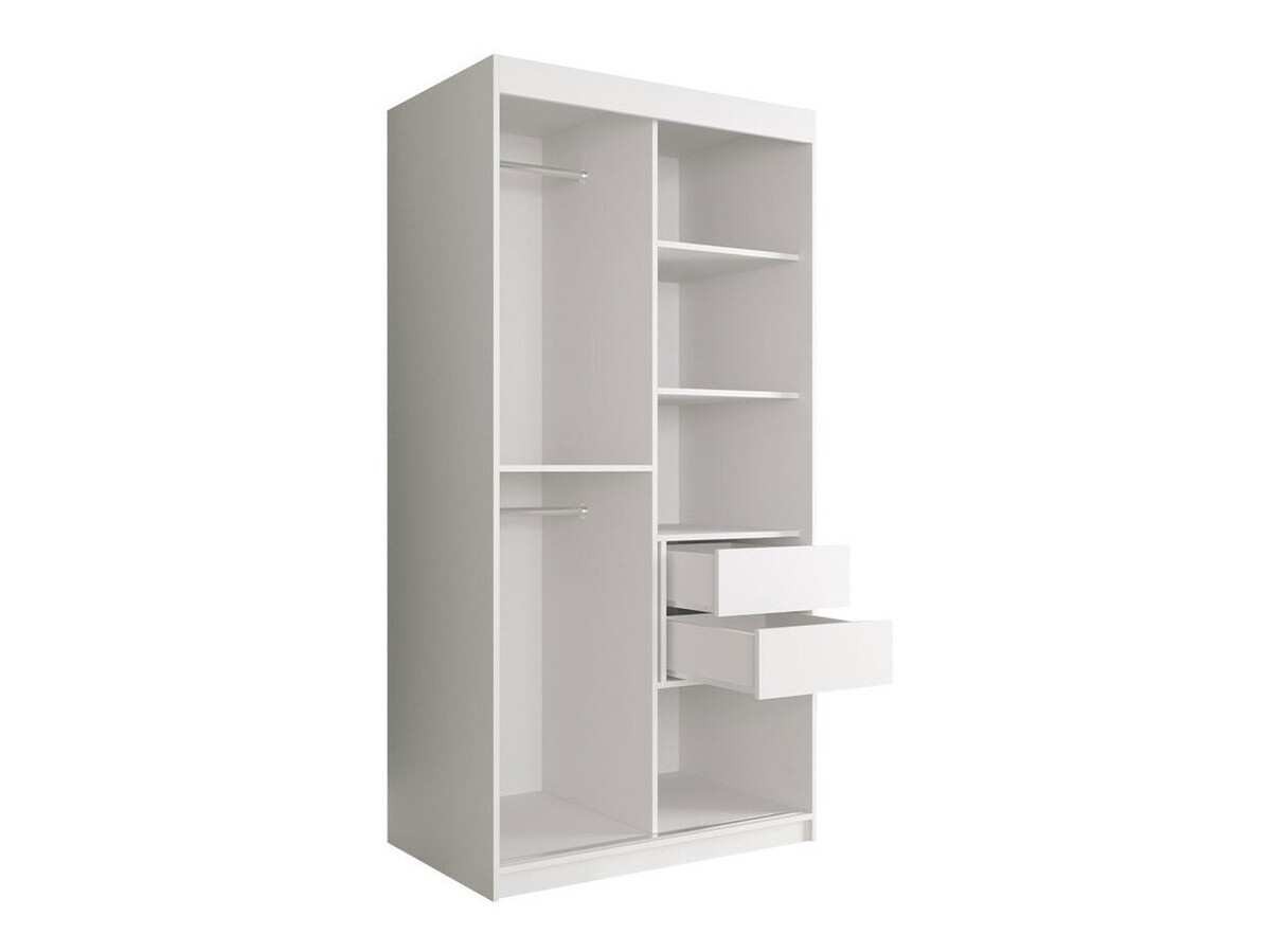 Armario Hartford 258 (Mate blanco + Mármol negro)