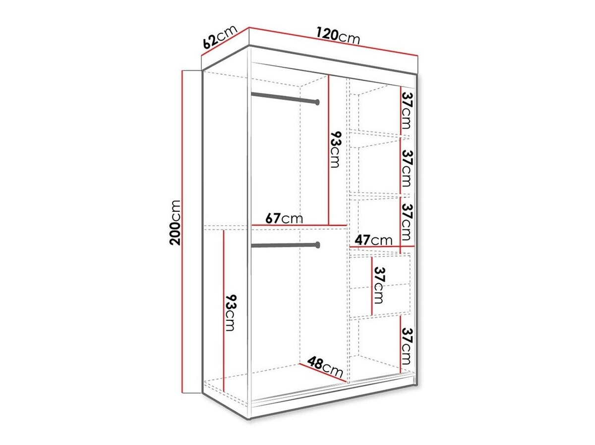Armario Hartford 259 (Negro mate + Mármol blanco)