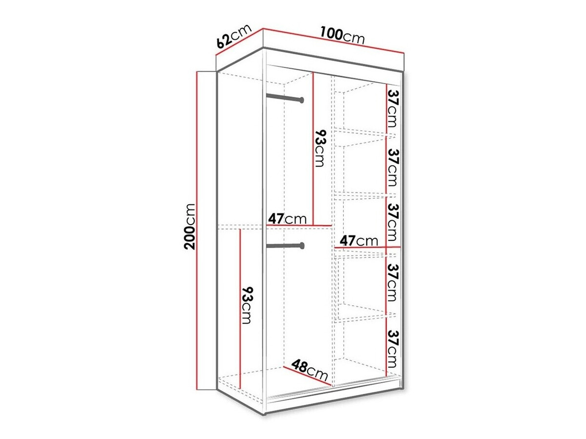 Armario Hartford 240 (Negro mate + Mármol blanco)