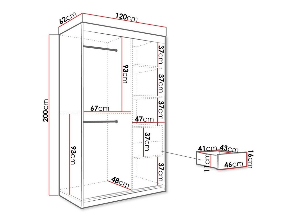 Armario Hartford 241 (Mate blanco + Mármol negro)
