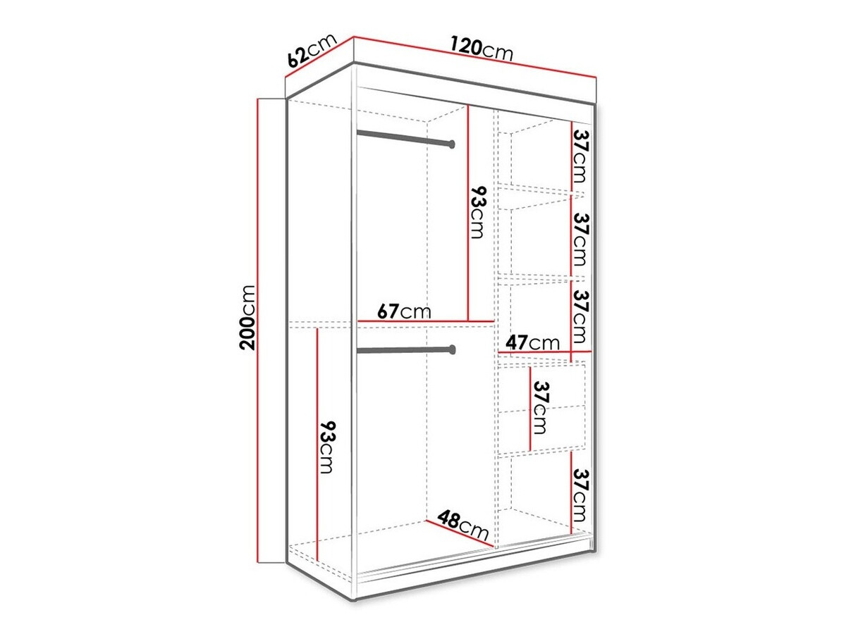 Armario Hartford 241 (Negro mate + Mármol blanco)