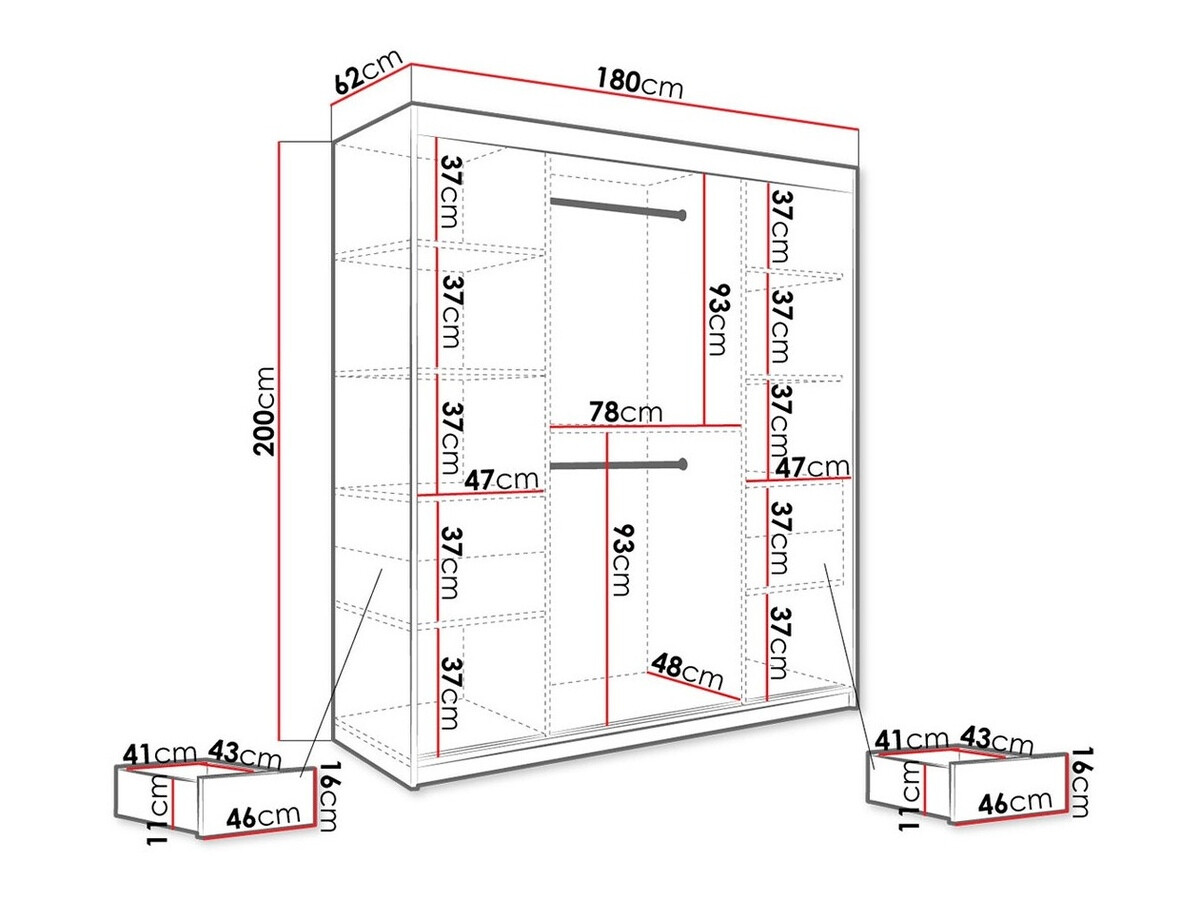 Armario Hartford 243 (Mate blanco + Mármol blanco)