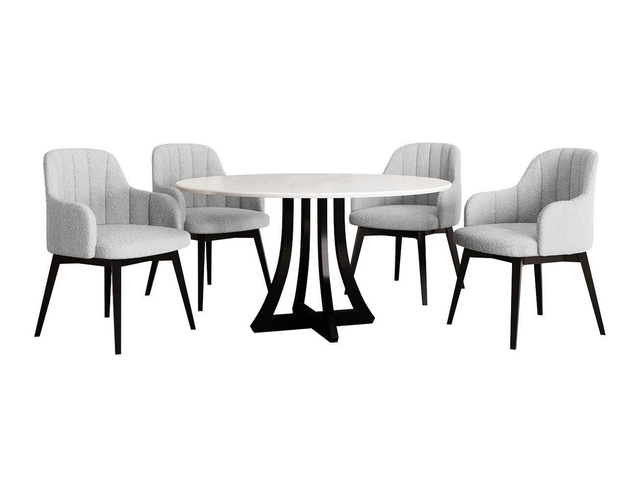 Conjunto de comedor Racine 137 (Negro + Baloo 2085)
