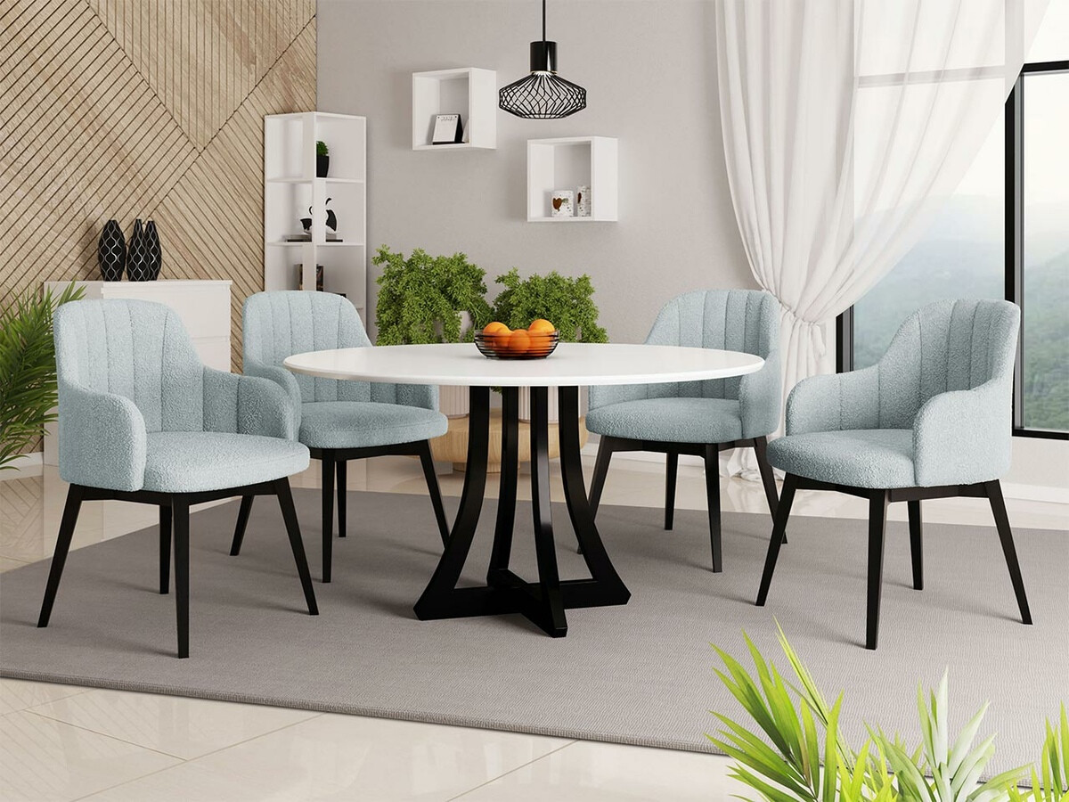 Conjunto de comedor Racine 137 (Negro + Baloo 2086)