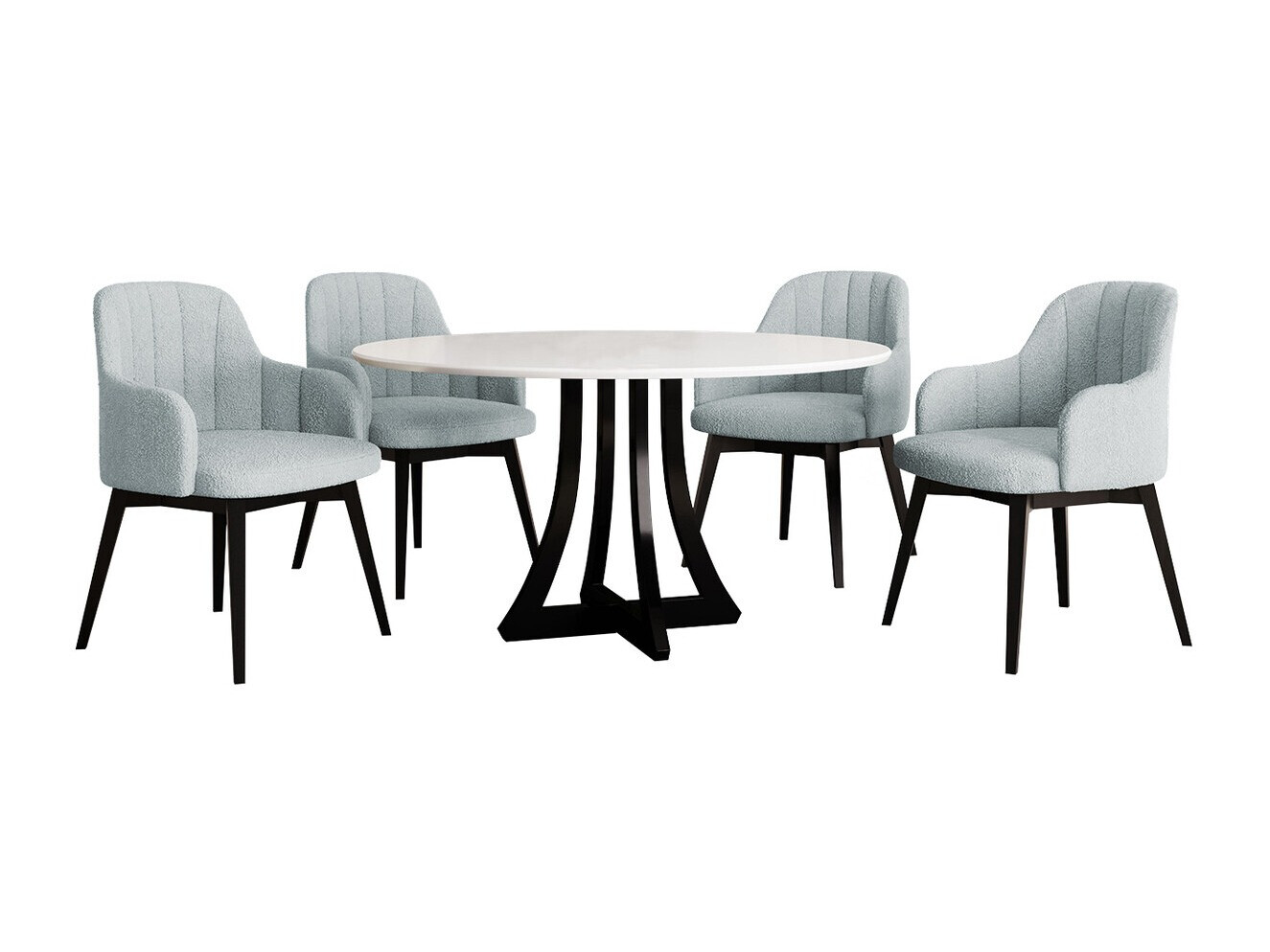 Conjunto de comedor Racine 137 (Negro + Baloo 2086)