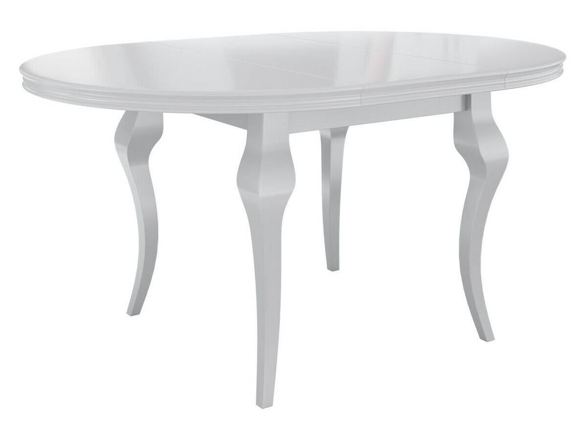 Conjunto de mesas y sillas para comedor Racine 138 (Blanco brillante + Magic Velvet 2219)