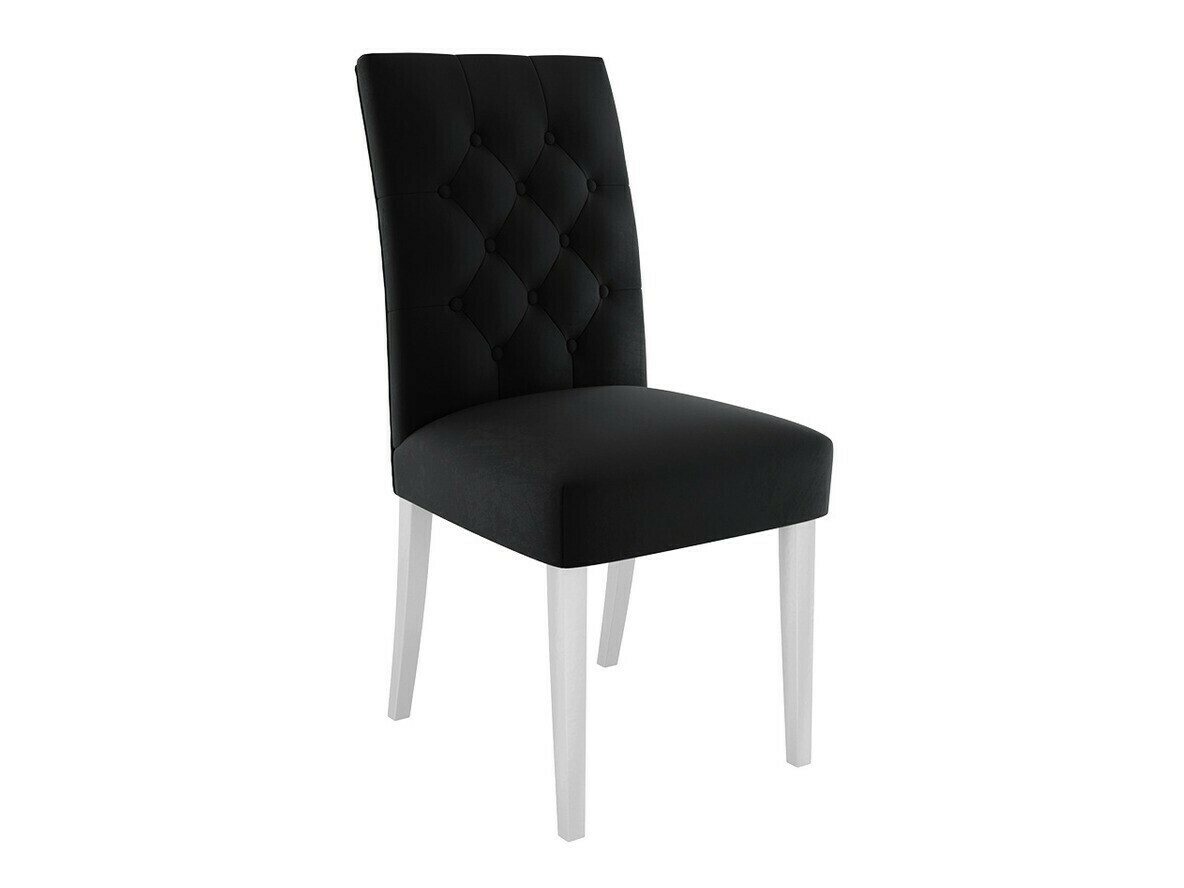 Conjunto de mesas y sillas para comedor Racine 138 (Blanco brillante + Magic Velvet 2219)