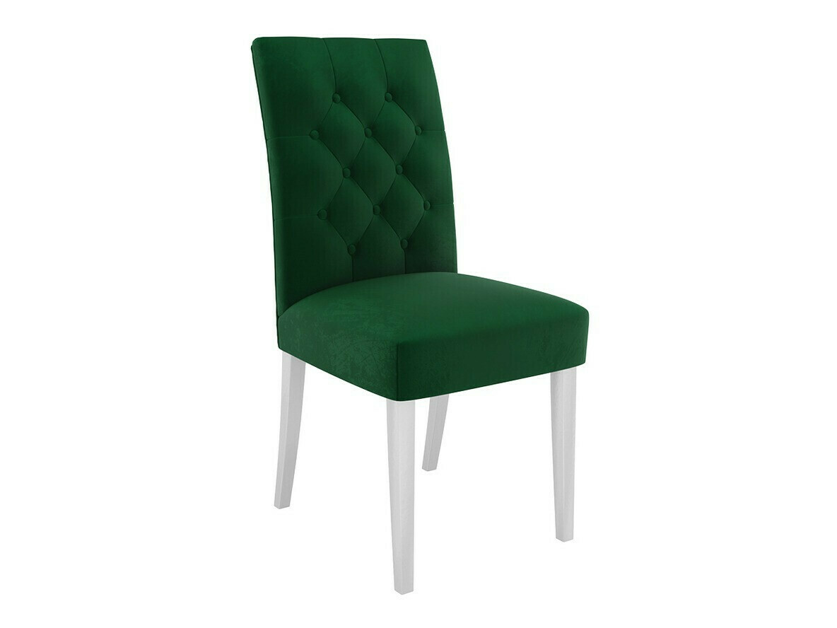 Conjunto de mesas y sillas para comedor Racine 138 (Blanco brillante + Magic Velvet 2225)