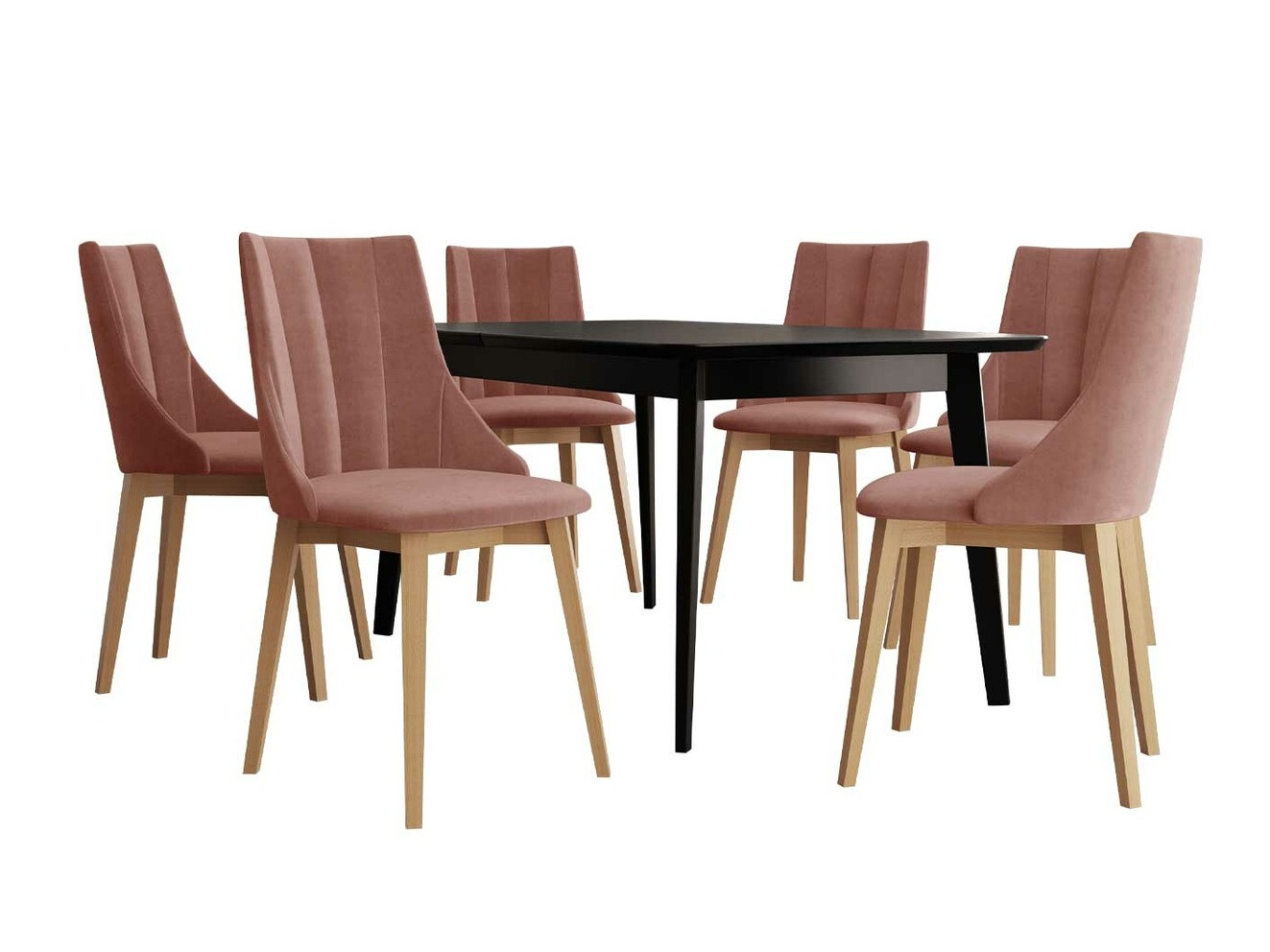 Conjunto de comedor Racine 139 (Marrón + Magic Velvet 2258)