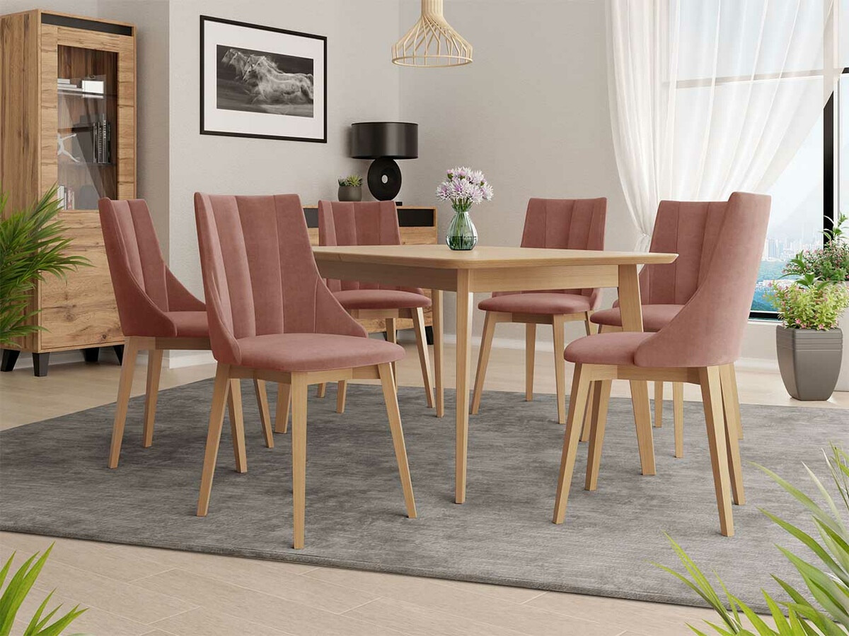 Conjunto de comedor Racine 139 (Marrón + Magic Velvet 2258)