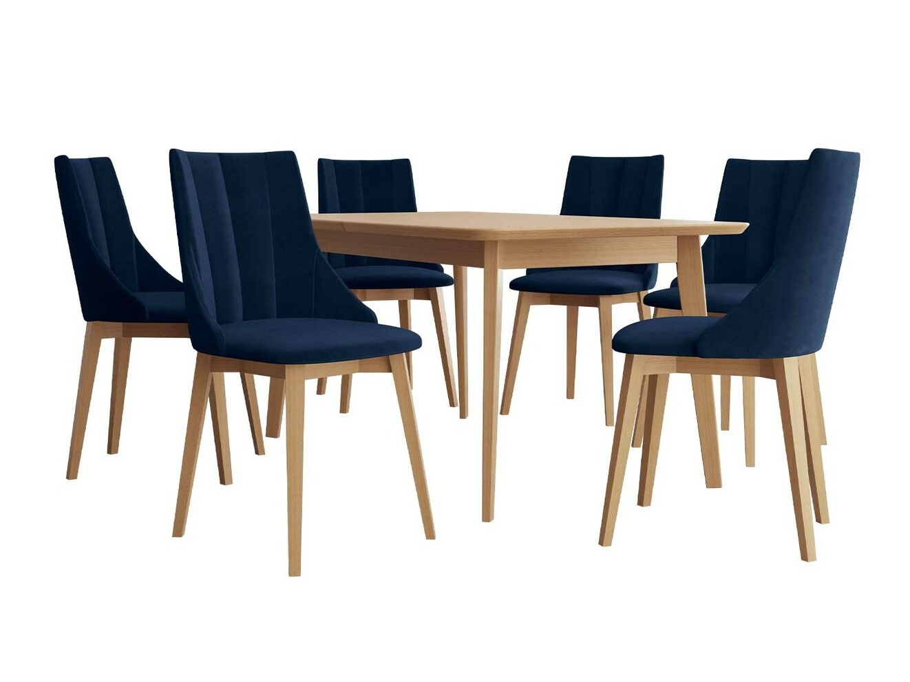 Conjunto de mesas y sillas para comedor Racine 139 (Marrón + Magic Velvet 2216)