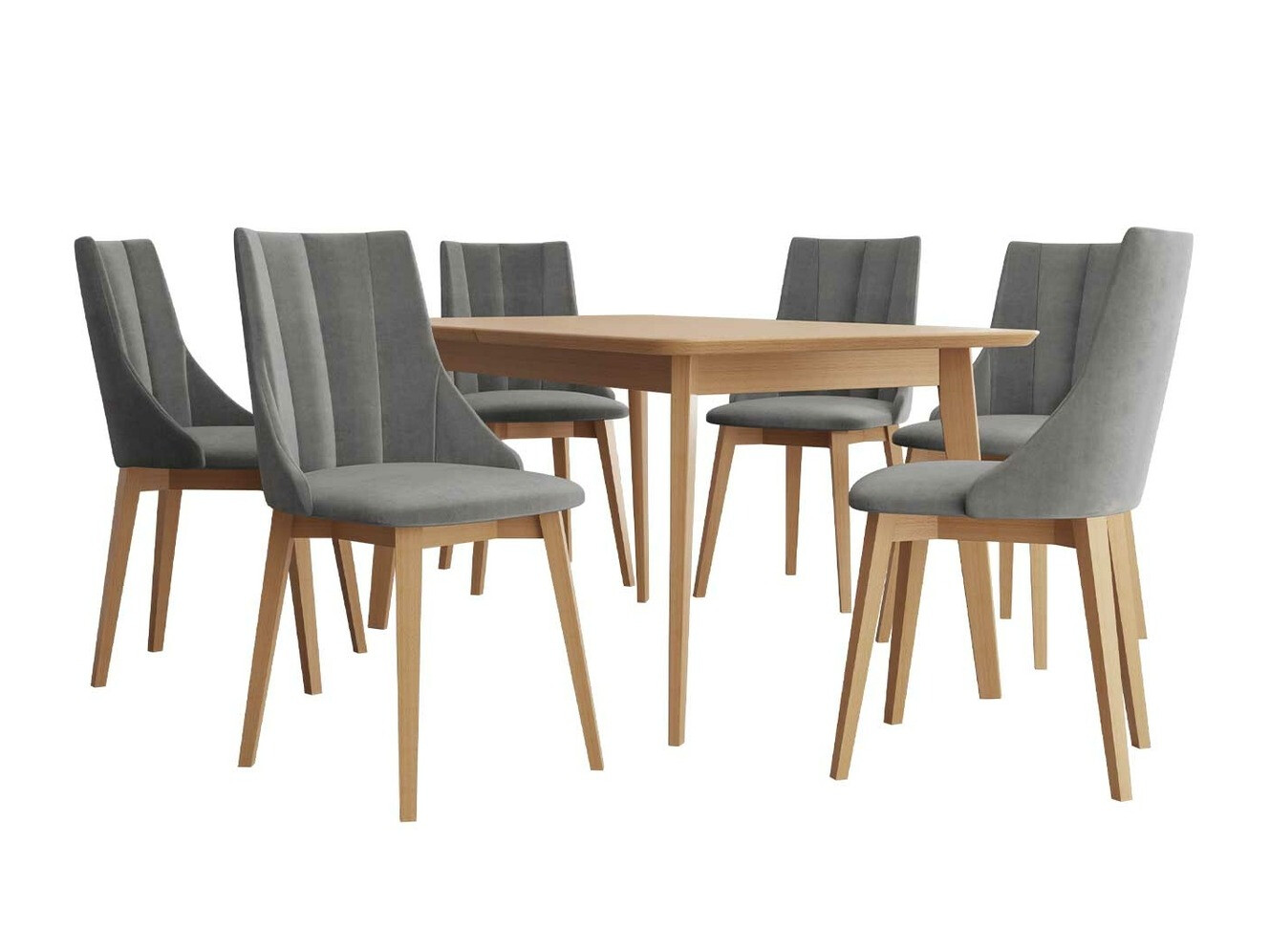 Conjunto de mesas y sillas para comedor Racine 139 (Marrón + Magic Velvet 2217)