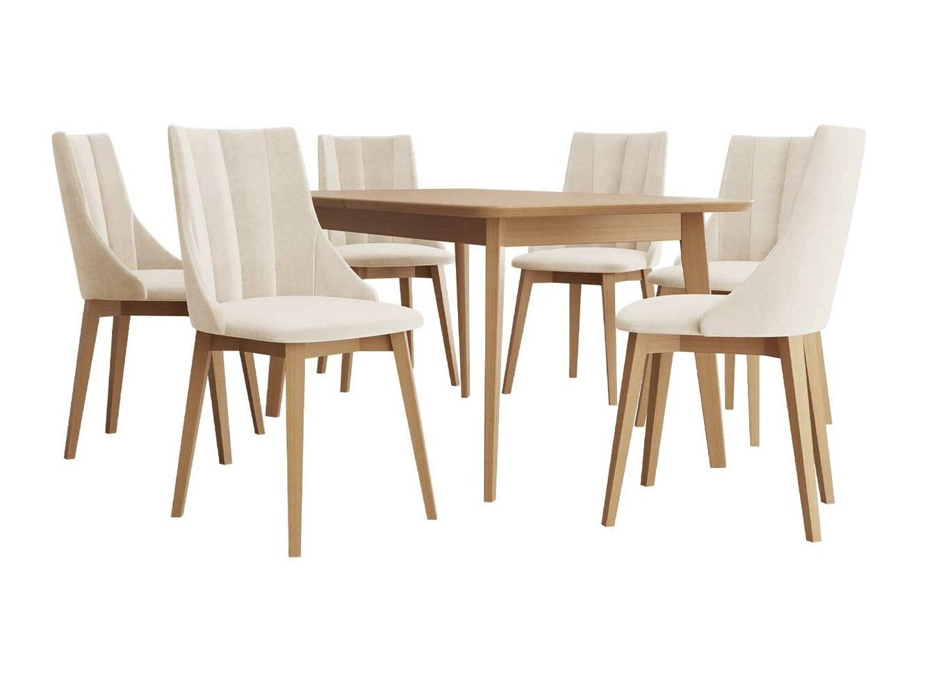 Conjunto de mesas y sillas para comedor Racine 139 (Marrón + Magic Velvet 2250)