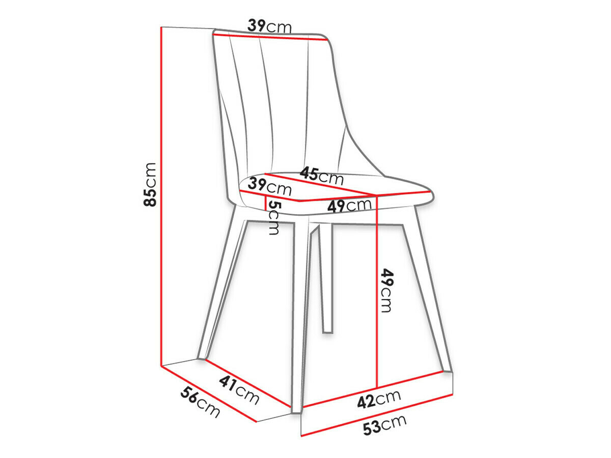 Conjunto de mesas y sillas para comedor Racine 139 (Marrón + Magic Velvet 2250)