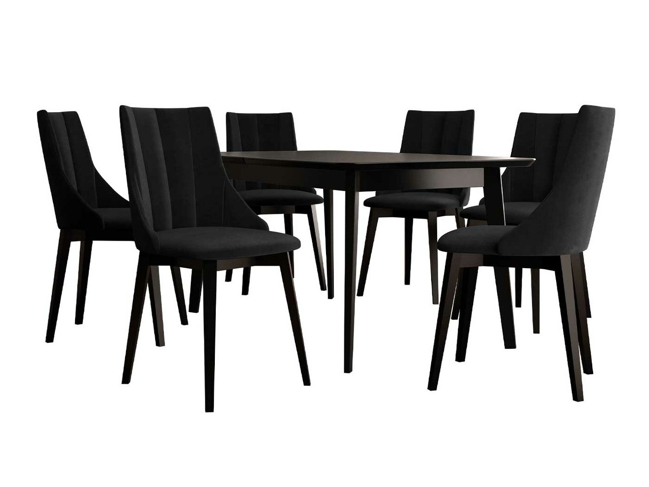 Conjunto de mesas y sillas para comedor Racine 139 (Negro + Magic Velvet 2219)