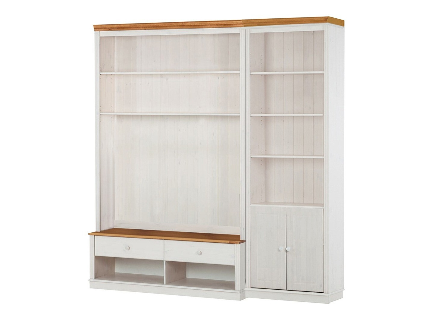 Conjunto de salón Saltoro 105 (Blanco + Miel de roble)