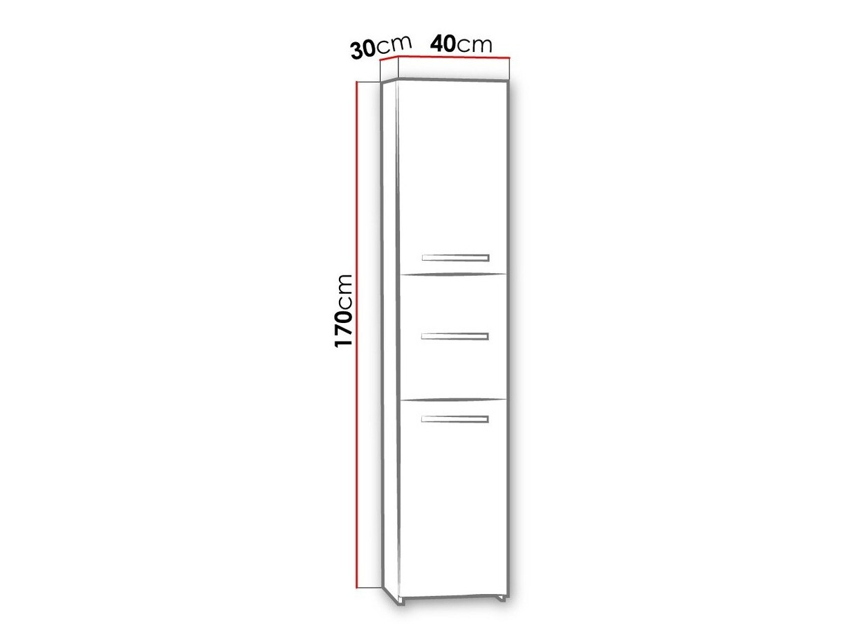 Armario de pie para baño Comfivo Piscator II