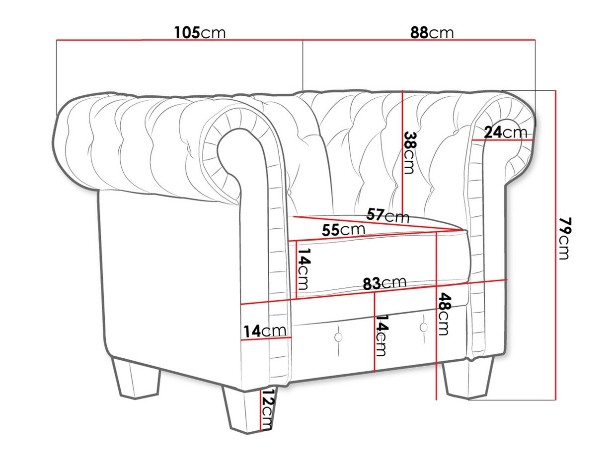 Chesterfield sillón Comfivo 337